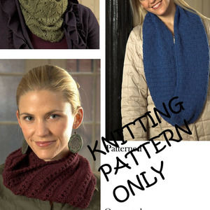 New Plymouth Yarn Design 1849 Baby Alpaca Worsted Infinity Cowl Knitting Pattern